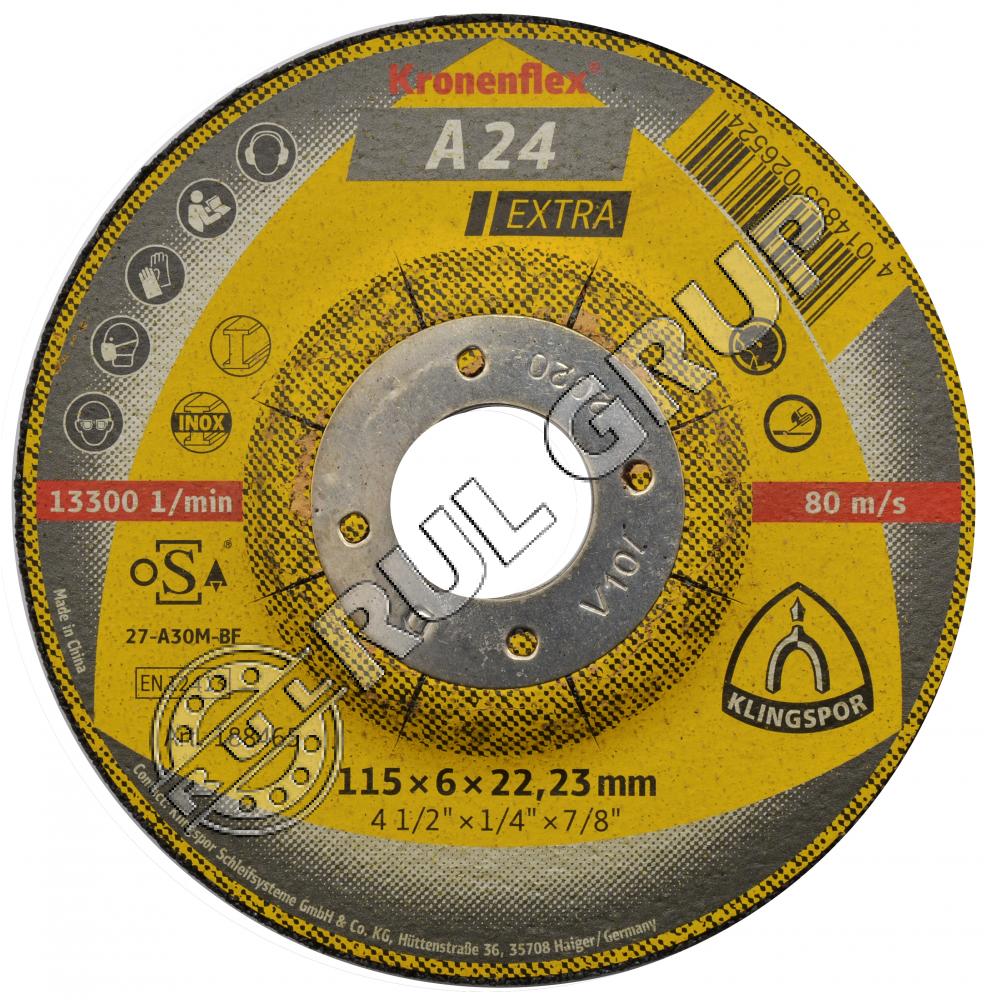 DISC POLIZAT A24 EXTRA 115X6X22MM KLINGSPOR 